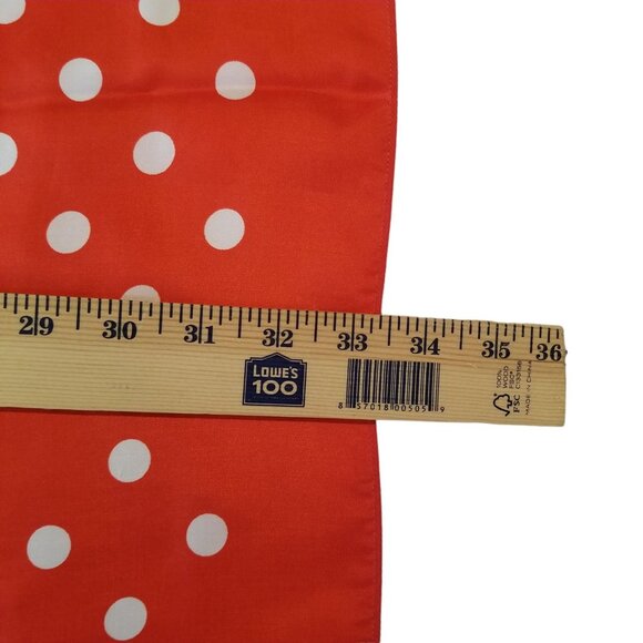 Vintage Scarf Red Polka Dot Square Polyester Cosplay Rockabilly Retro Housewife - Picture 9 of 9